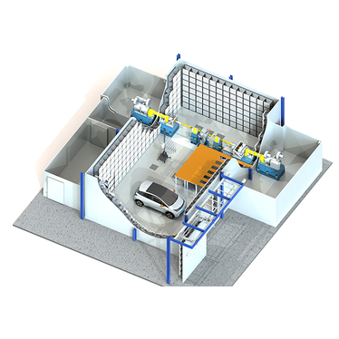 External Fixed E-axes EMC Test Bench